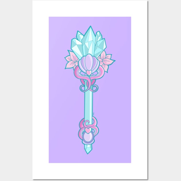 Mermaid Magical Wand Wall Art by MailoniKat